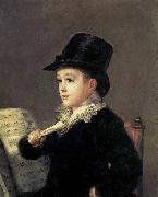 Francisco de goya y Lucientes Portrait of Mariano Goya, the Artist-s Grandson Sweden oil painting artist